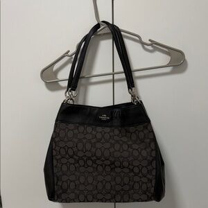Coach Black and Gray Shoulder Bag